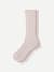 Merino Rib Cashmere Blend Calf Socks - sandal wood L [9810]