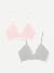 Women's Seamless Triangle Bralette 2-Pack - Blush x Varsity Grey Heather L