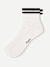 Open Knit Quarter Socks - White L [10427]