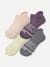 Women's Merino Wool Blend Ankle Sock 4-Pack - apricot plum mix L [9858]