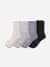 Women's Merino Wool Blend Half Calf Sock 4-Pack - pink iris mix L [10302]