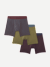 Men's Cotton Modal Blend Boxer Brief 6" 3-Pack - Olive Moss All Spice Mix L