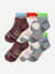 Merino Wool Blend Hiking Quarter Sock 6-Pack - vintage plum mix L