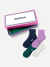 Lightweight Texture Quarter Socks - violet grey mix