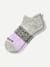 Tri-Block Ankle Socks - Grey Lavender L [3628]