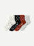 Ruffle Rib Quarter Socks - Polka Dot Mix L [11323]