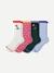 Youth Puppy Party Calf Sock 4-Pack - party mix L [10210]