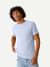 Men's Pima Cotton Slim Fit Crew Neck T-Shirt - Skysail Blue MO1 [8526]