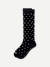 Dress Knee High Socks - Black Diamond L [10279]