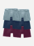Men's Soft Flex Slim Boxer 6-Pack - Fog Stripe Ocean Fig Mix L