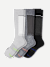 Women's Performance Compression Sock (20-30mmHg) 3-Pack Black Charcoal Grey L