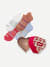 Bee My Valentine Ankle Sock 4-Pack Gift Box - Red White Mix L [8418]