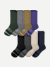 Men's Merino Wool Blend Calf Sock 8-Pack - Dark Elm Dark Mix L