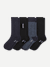 Men's Dress Calf Sock 4-Pack - Steel Blue Mix