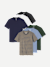 Men's Pima Cotton Crew Neck T-Shirt 6-Pack - Boulder Stripe Core Mix L
