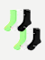 Men's RunPro Half Calf Sock 6-Pack - lime white mix L