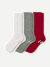 Pointelle Calf Socks - sage red mix L [10206]