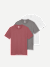 Men's Pima Cotton Slim Crew Neck T-Shirt 3-Pack - White Boulder Berry Mix L