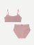 Women's Super Soft Scoop Bralette + Brief Pack - Dusty Mauve L