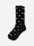 Merino Wool Blend Calf Socks - Black Bow L [10040]