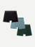 Men's Cotton Modal Blend Boxer 3-Pack - Green Fog Grey Mix L