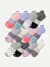 Women's Tri-Block Ankle Sock 12-pack - Rose White Mix L