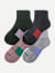 Men's Marl Quarter Sock Black Wine Mix 4-Pack L