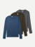 Men's Merino Wool Blend Crew Neck Long Sleeve T-Shirt 3-Pack - Dark Sky Canyon Grey Mix L