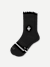 Ruffle Athletic Half Calf Socks - black L [10942]