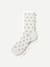 Lightweight Half Calf Socks - white heart L [10083]