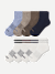 Men's Quarter Sock 8-Pack - Navy Stripe Mix L