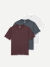 Menâ€™s Premium Weight Pocket Crew Neck T-Shirt 3-Pack - Pebble Mahogany White Mix L