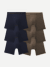 Men's Soft Flex Boxer Brief 6" 6-Pack - Navy Oak Moss L