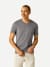 Men's Classic Fit Pima Cotton V-Neck T-Shirt - Boulder MO1 [8758]