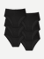 Women's No Show Hipster 6-Pack - Black L