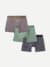 Men's Soft Flex Slim Boxer 3-Pack - Grey Sage Navy Mix L