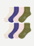 Women's Modern Rib Quarter Sock 8-Pack - ecru pink mix L