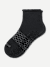 Merino Wool Blend Roll Top Gripper House Socks - Deep Charcoal L [7240]