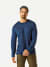Men's Merino Blend Crew Neck Long Sleeve T-Shirt - Moon Lagoon MO1 [7052]