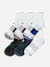 Men's Golf Quarter Sock 6-Pack - cocoa blue core mix L