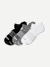 Women's All-Purpose Performance Ankle Sock 3-Pack Black White Charcoal Mix L