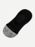 Cushioned No Show Socks Black L