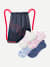 Women's Running Ankle Sock 4-Pack Gift Bag - Sea Salt Mix L [9241]