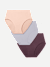Women's No Show High Rise Brief 3-Pack - Nimbus Pink Spice Mix L