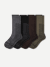Ultra Strong Merino Blend Calf Sock 4-Pack - Mixed L [10255]
