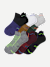 Men's Running Ankle Socks - black indigo mix L [9897]