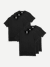 Men's Pima Cotton V-Neck T-Shirt 6-Pack - black - 1
