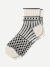 Merino Wool Blend Sweater Socks - Black Ivory L [9791]