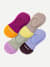 Lightweight No Show Socks - magenta blue mix [9081]