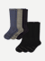Merino Wool Blend Everyday Compression Sock 6-Pack (15-20mmHg) - Black Cocoa Mix L